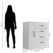 Cômoda Sapateira para Quarto 1 Porta 4 Gavetas Lisa Branco