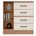 Cômoda Sapateira para Quarto 1 Porta 4 Gavetas Lisa Nature/Off White