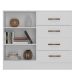Cômoda Sapateira para Quarto 2 Portas 4 Gavetas Lisa Branco