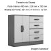 Cômoda Sapateira para Quarto 2 Portas 4 Gavetas Lisa Branco