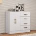 Cômoda Sapateira para Quarto 2 Portas 4 Gavetas Lisa Branco