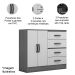 Cômoda Sapateira para Quarto 2 Portas 4 Gavetas Lisa Carvalho Oak