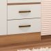 Cômoda Sapateira para Quarto 2 Portas 4 Gavetas Lisa Nature/Off White