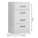 Cômoda para Quarto 4 Gavetas Lisa MDP Branco