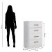 Cômoda para Quarto 4 Gavetas Lisa MDP Branco