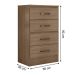 Cômoda para Quarto 4 Gavetas Lisa MDP Carvalho Oak