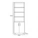 Estante Livreiro Multiuso Portas Pequenas 6 Prateleiras Office Branco White - Móveis Leão
