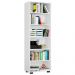 Estante Livreiro Multiuso Portas Pequenas 6 Prateleiras Office Branco White - Móveis Leão