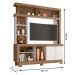 Estante para Tv de até 47 Polegadas 8 Nichos e 2 Portas Mari Carvalho Oak/Off White