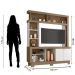 Estante para Tv de até 47 Polegadas 8 Nichos e 2 Portas Mari Carvalho Oak/Off White