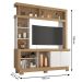 Estante para Tv de até 47 Polegadas 8 Nichos e 2 Portas Mari Nature/Off White