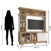 Estante para Tv de até 47 Polegadas 8 Nichos e 2 Portas Mari Nature/Off White