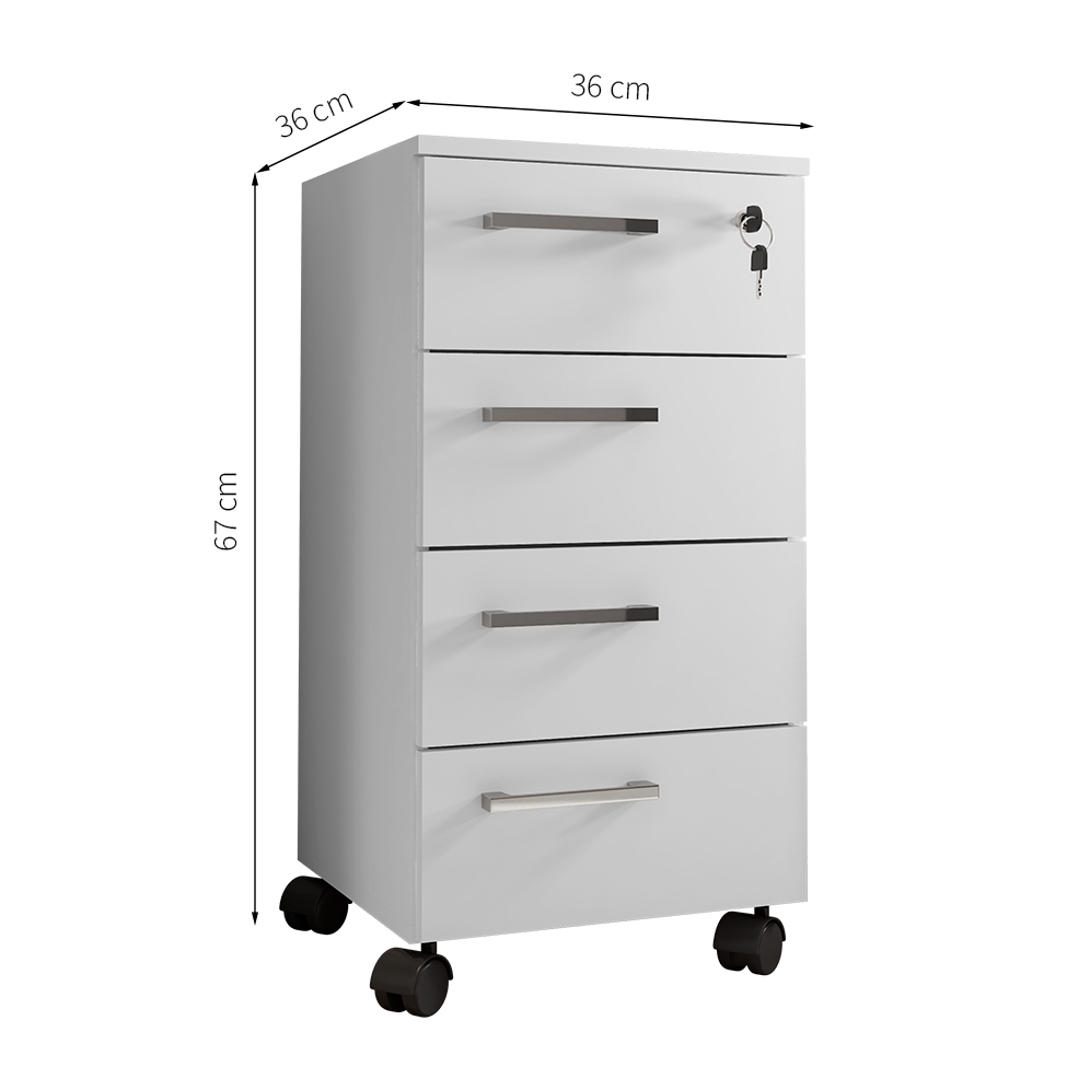 Gaveteiro 4 GV Paris Branco