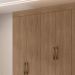 Guarda-Roupa Casal 6 Portas 2 Gavetas e 5 Prateleira Lisa MDP Carvalho Oak