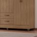 Guarda-Roupa Casal 6 Portas 2 Gavetas e 5 Prateleira Lisa MDP Carvalho Oak