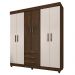 Guarda Roupa Casal 6 Portas 3 Gavetas Lion - Móveis Leão
