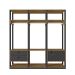 Guarda-Roupa Closet Modulado Titan 1 Porta 2 Gavetas Preto e Freijó