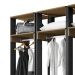 Guarda-Roupa Closet Modulado Titan 1 Porta 2 Gavetas Preto e Freijó