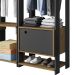 Guarda-Roupa Closet Modulado Titan 1 Porta 2 Gavetas Preto e Freijó