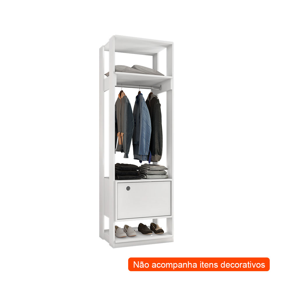 Guarda-Roupa Closet Titan 1 Porta Branco