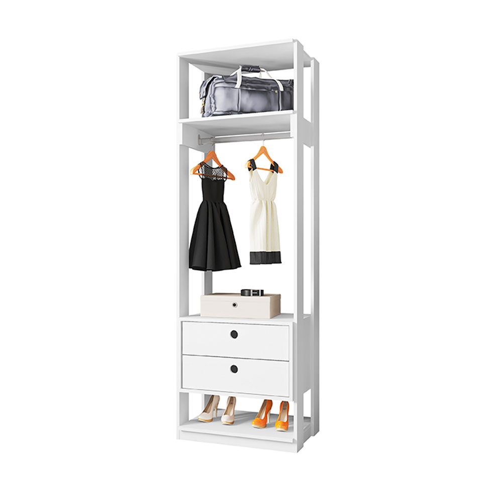 Guarda-Roupa Closet Titan 2 Gavetas Branco