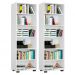 Kit 2 Estantes Livreiro Multifuncional 6 Prateleiras Office Branco - Móveis Leão