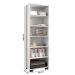 Kit Livreiro 2 Portas Pequenas Livreiro 5 Prateleiras Office Branco