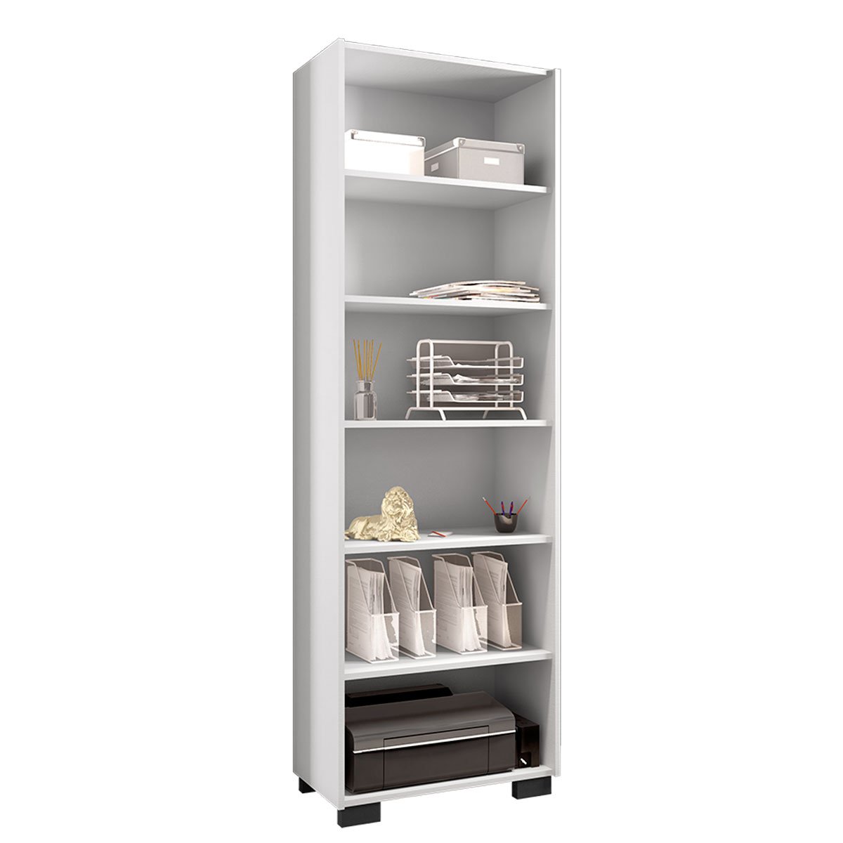 Livreiro 5 Prateleiras Office Branco
