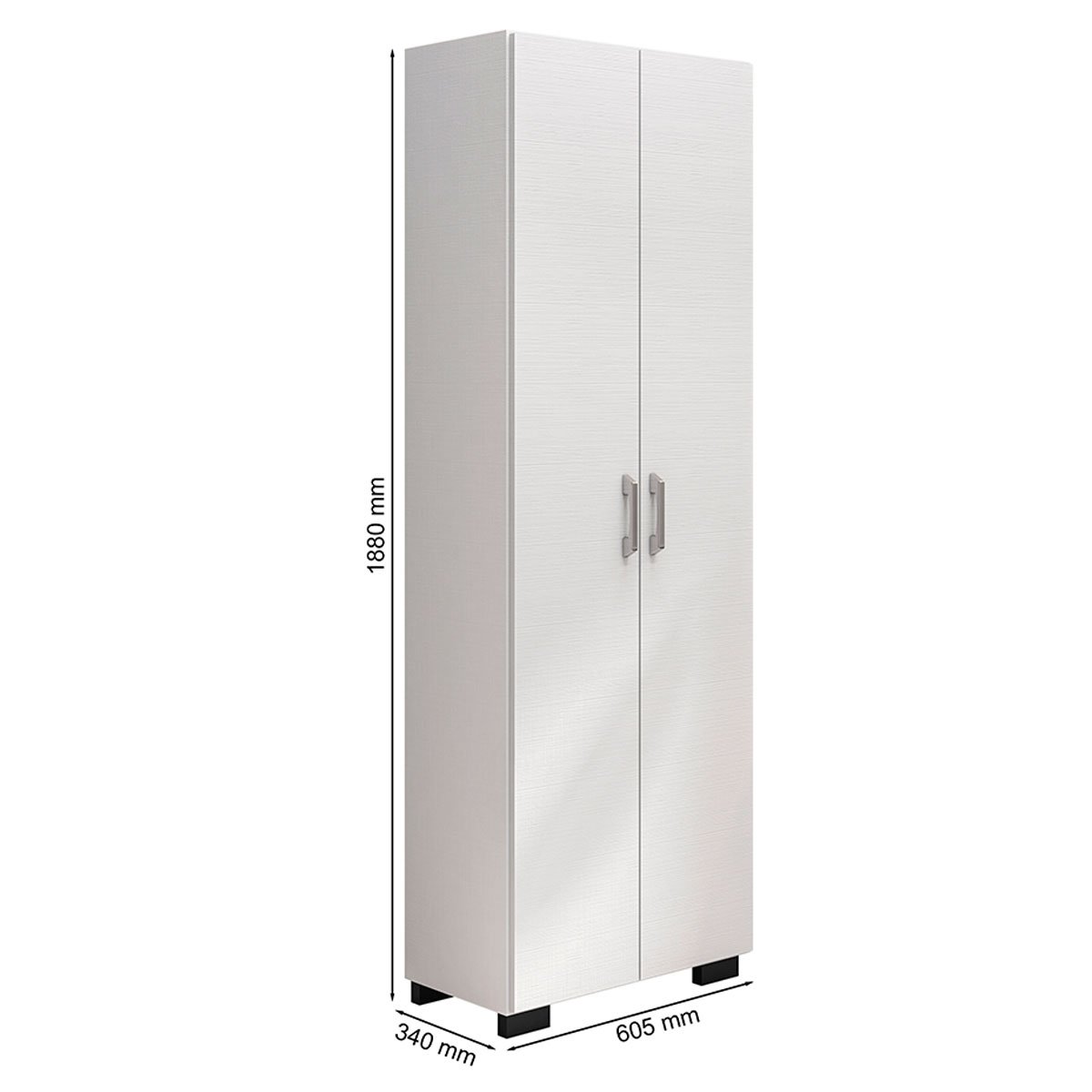 Livreiro 5 Prateleiras c/ Portas Grandes Office Branco