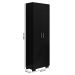Livreiro 5 Prateleiras c/ Portas Grandes Office Preto
