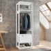 Módulo Guarda Roupa Closet 58cm Com 1 Porta Titan Branco Velluto - Móveis Leão