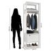 Módulo Guarda Roupa Closet 58cm Com 1 Porta Titan Branco Velluto - Móveis Leão