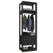 Módulo Guarda Roupa Closet 58cm Com 1 Porta Titan Preto Velluto - Móveis Leão