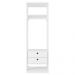 Módulo Guarda Roupa Closet 58cm Com 2 Gavetas Titan Branco Velluto - Móveis Leão