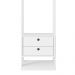 Módulo Guarda Roupa Closet 58cm Com 2 Gavetas Titan Branco Velluto - Móveis Leão