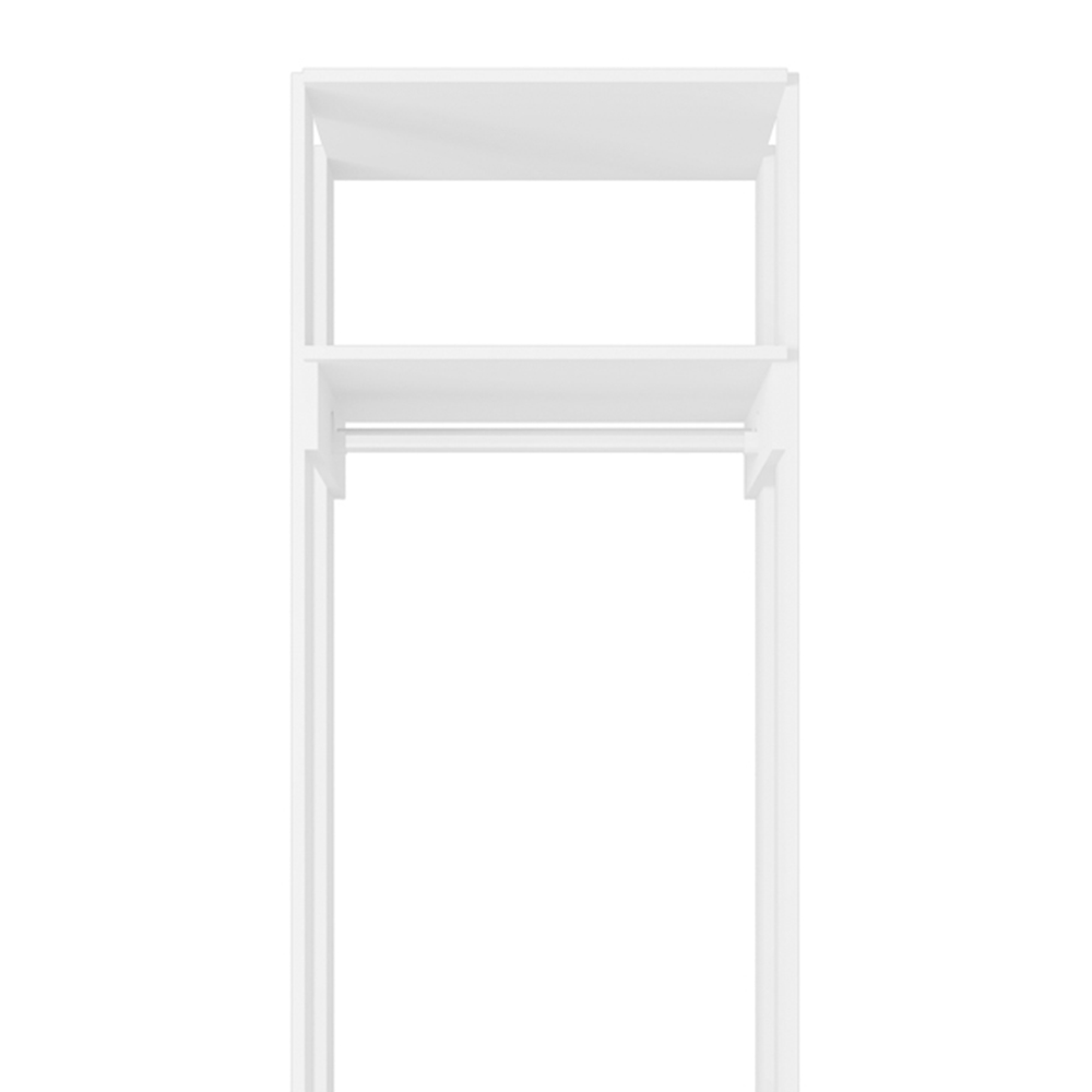 Módulo Guarda Roupa Closet 58cm Com 2 Gavetas Titan Branco Velluto - Móveis Leão