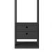 Módulo Guarda Roupa Closet 58cm Com 2 Gavetas Titan Preto Velluto - Móveis Leão