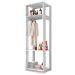 Módulo Guarda Roupa Closet 58cm Com Prateleiras Titan Branco Velluto - Móveis Leão