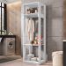 Módulo Guarda Roupa Closet 58cm Com Prateleiras Titan Branco Velluto - Móveis Leão