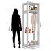Módulo Guarda Roupa Closet 58cm Com Prateleiras Titan Branco Velluto - Móveis Leão