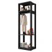 Módulo Guarda Roupa Closet 58cm Com Prateleiras Titan Preto Velluto - Móveis Leão