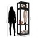 Módulo Guarda Roupa Closet 58cm Com Prateleiras Titan Preto Velluto - Móveis Leão