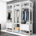 Módulo Guarda Roupa Closet Casal 1 Porta 2 Gavetas Titan Branco Velluto - Móveis Leão