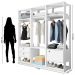 Módulo Guarda Roupa Closet Casal 1 Porta 2 Gavetas Titan Branco Velluto - Móveis Leão