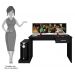 Mesa Computador PC Notebook Desk Gamer TUF DRX 9000 Preto/Vermelho - Móveis Leão