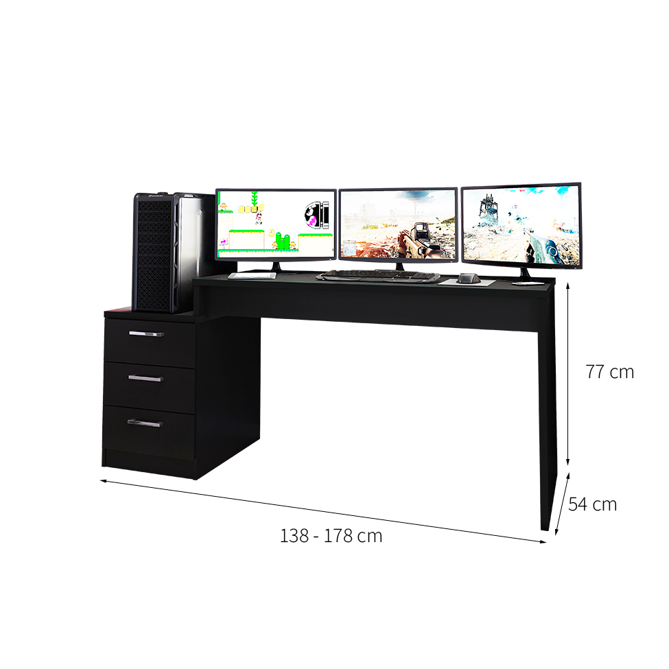 Mesa Gamer DRX Turbo 3 GV Preta