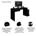 Mesa Gamer com 1 Gaveta e Suporte para CPU DRX-9000 Preto