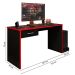 Mesa Gamer com 1 Gaveta e Suporte para CPU DRX-9000 Preto/Vermelho