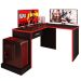 Mesa Gamer com Extensor em L e 1 gaveta DRX-9000 Preto/Vermelho