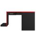 Mesa Gamer com Extensor em L e 1 gaveta DRX-9000 Preto/Vermelho